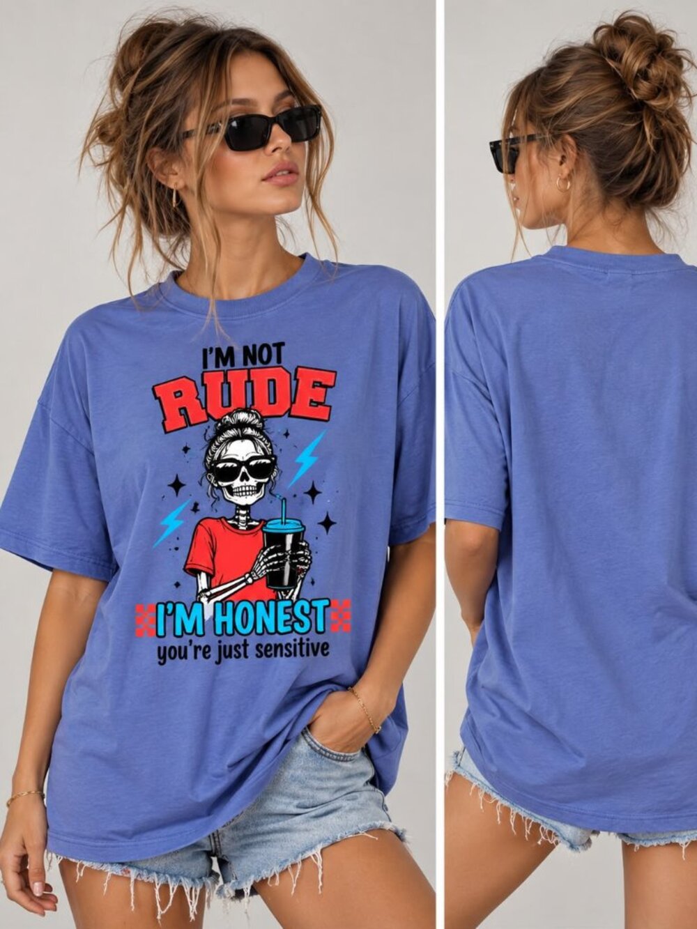 Women’s Purple T-Shirt Funny Graphic Sarcastic Statement Tee